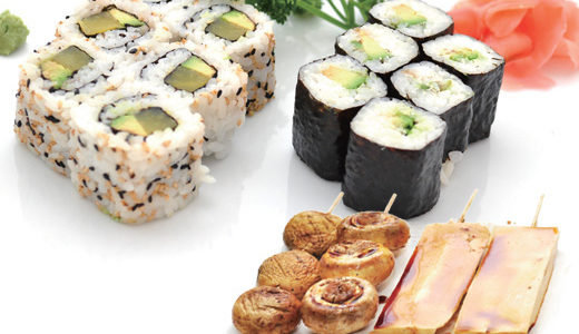 MD – Menu végétarien : maki, California, brochettes