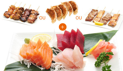 MF – Sashimi + brochettes ou gyoza