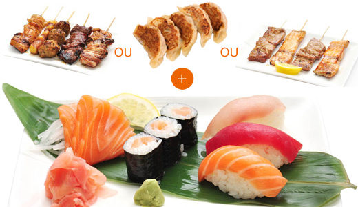 MG – Maki, sushi, sashimi + brochettes ou gyoza