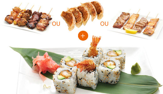 ML – California tempura + brochettes ou gyoza